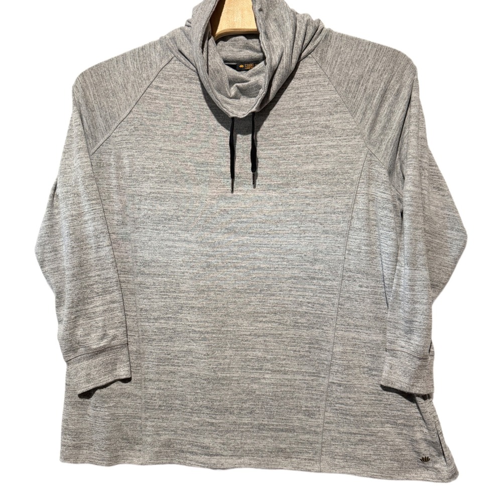 Studio by Energy Zone Women's Gray Heathered Cowl Neck Pullover Top 3X